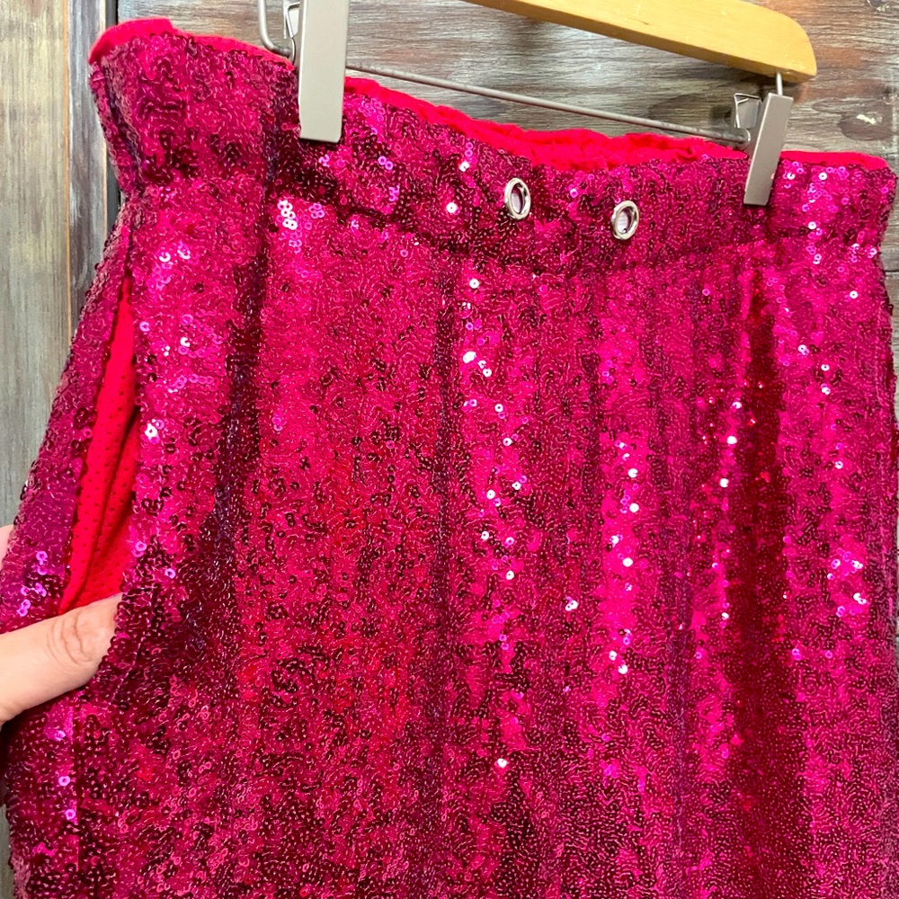 Pink Sequin Party Joggers - Picture 7 of 7